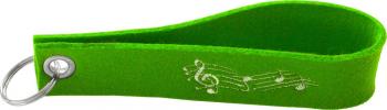 Filz-Schlüsselanhänger mit Stick Noten Gr. ca. 17x3cm  14273 grün