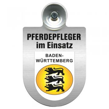 Einsatzschild Windschutzscheibe incl. Saugnapf - Pferdepfleger im Einsatz - 309784 - Region Baden-Württemberg