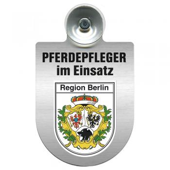 Einsatzschild Windschutzscheibe incl. Saugnapf - Pferdepfleger im Einsatz - 309784 - Region Berlin