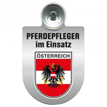 Einsatzschild Windschutzscheibe incl. Saugnapf - Pferdepfleger im Einsatz - 309784 - Region Österreich