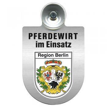Einsatzschild Windschutzscheibe incl. Saugnapf - Pferdewirt im Einsatz - 309386-14 - Region Berlin