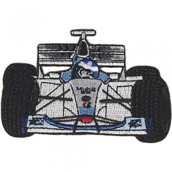 AUFNÄHER - Formel 1 Wagen silber - 04588 - Gr. ca. 8 x 4,5 cm