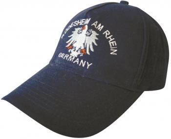 Baseballcap mit Einstickung - Rüdesheim am Rhein Adler - 68029 schwarz