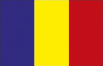 Schwenkfahne mit Holzstock - Rumänien - Gr. ca. 40x30cm - 77134 - Länderflagge, Hissfahne, Stockländerfahne