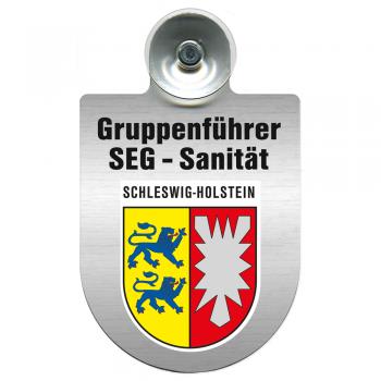 Einsatzschild Windschutzscheibe incl. Saugnapf - SEG-Sanitäter im Einsatz - 309475 - incl. Regionen nach Wahl