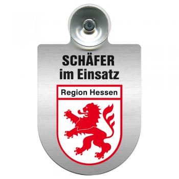 Einsatzschild Windschutzscheibe incl. Saugnapf - Schäfer im Einsatz - 309387 - incl. Regionen nach Wahl