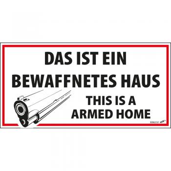 Hinweisschild Schild - Dies ist ein be... Haus - Gr. ca. 13,3 cm  x 6,6 cm - 309623/1