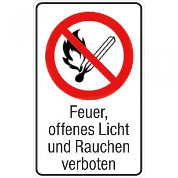 Verbotsschild - FEUER ... VERBOTEN - Gr. ca. 20 x 30 cm - 320483/2