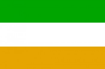 Fahne - Grün Weiß Orange - Gr. ca. 40x30 cm - 24457 - neutrale Flagge, Dekoflagge