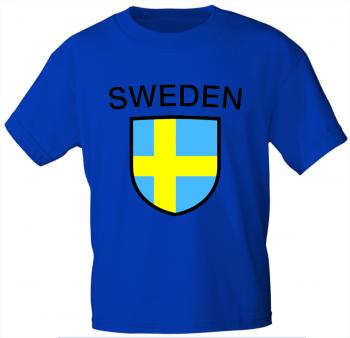 Kinder T-Shirt mit Print - Sweden - Schweden - 76162 - blau - Gr. 152/164