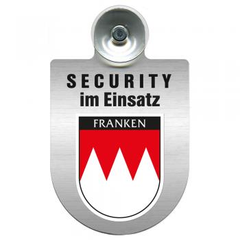 Einsatzschild Windschutzscheibe - Security im Einsatz - incl. Regionen nach Wahl - 309350 Region Franken