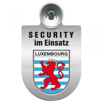 Einsatzschild Windschutzscheibe - Security im Einsatz - incl. Regionen nach Wahl - 309350 Region Luxembourg