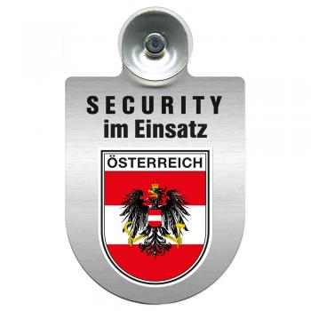 Einsatzschild Windschutzscheibe - Security im Einsatz - incl. Regionen nach Wahl - 309350 Österreich