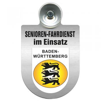 Einsatzschild Windschutzscheibe incl. Saugnapf - Senioren Fahrdienst im Einsatz - 309725 Region Baden-Württemberg