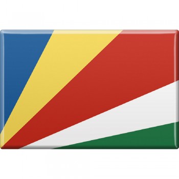 MAGNETBUTTON Länderflagge - SEYCHELLEN - 37819 Gr. ca. 8 x 5,5cm