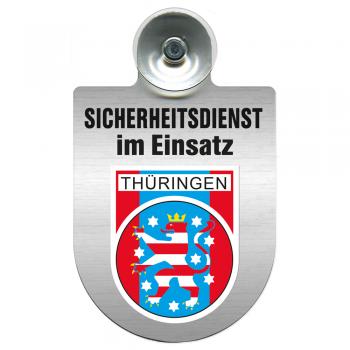 Einsatzschild Windschutzscheibe incl. Saugnapf - Sicherheitsdienst im Einsatz - 309351 Region Thüringen