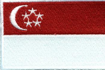 Aufnäher - Singapur Fahne - 21660 - Gr. ca. 8 x 5 cm