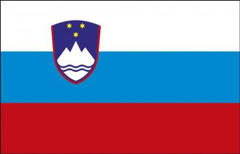 Stockländerfahne - Slowenien - Gr. ca. 40x30cm - 77152 - Fahne, Länderflagge, Dekofahne