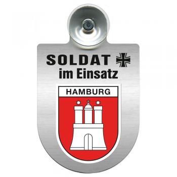 Einsatzschild mit Saugnapf - Soldat im Einsatz - incl. Regionenwappen 309392