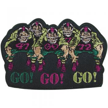 Aufnäher - Go Go Go - 04560 - Gr. ca. 10 x 7 cm - Patches Stick Applikation