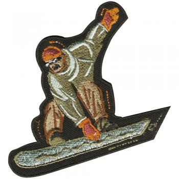 Aufnäher - Snowborder - 04726 - Gr. ca. 9 x 7,5 cm - Patches Stick Applikation