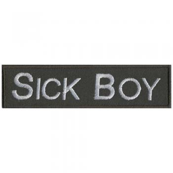 Aufnäher - Sick boy - 03188 - Gr. ca. 10 x 2 cm - Patches Stick Applikation