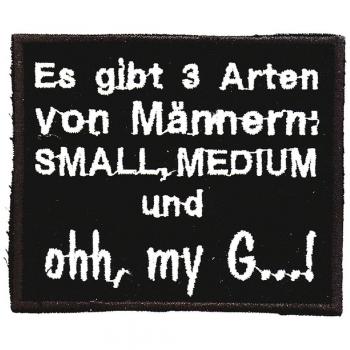Aufnäher - Es gibt 3 Arten von Männern.... - 03237 Gr. ca. 8,5 x 7 cm - Patches Stick Applikation