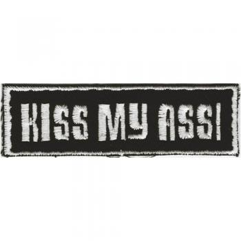 Aufnäher - Kiss my Ass ! - 04058 - Gr. ca. 9 x 3 cm - Patches Stick Applikation