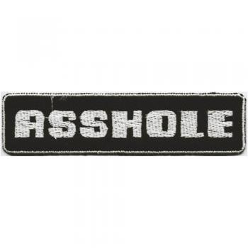 Aufnäher - ASSHOLE - 04060 - Gr. ca. 9,5 x 2 cm - Patches Stick Applikation