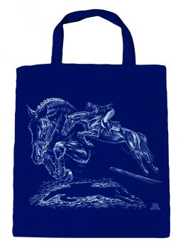 ©Kollektion Bötzel-Tasche - Pferde-Motiv - Springreiten - 08832 - Baumwolltasche Stofftasche