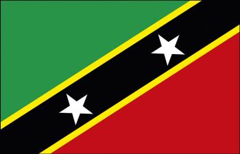 Stockländerfahne - St.Kitts und Nevis - Gr. ca. 40x30cm - 77156 - Länder-Flagge, Dekofahne