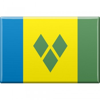 Kühlschrankmagnet - Länderflagge St.Vincent und Grenadinien - Gr.ca. 8x5,5 cm - 37829