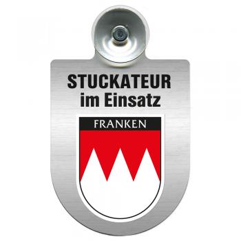 Einsatzschild Windschutzscheibe incl. Saugnapf - Stuckateur im Einsatz - 309747 - Region Franken