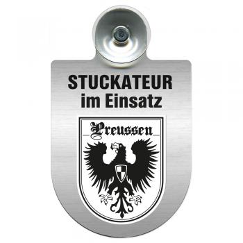 Einsatzschild Windschutzscheibe incl. Saugnapf - Stuckateur im Einsatz - 309747 - Region Preussen