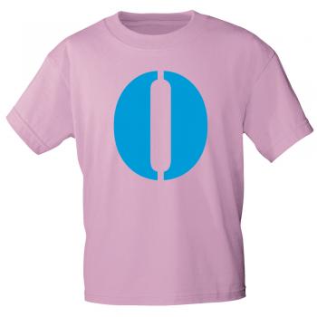 Marken T-Shirt mit Print Buchstabe - O - 85121 Rosa Gr. S-3XL