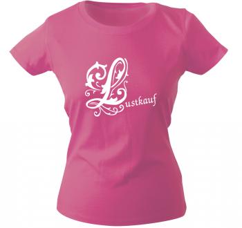Girly-Shirt mit Print - Lustkauf - versch. farben zur Wahl - rosa / L