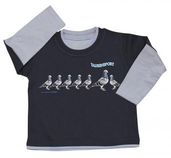 Kinder Longsleeve Shirt mit Print - Tauben Taubensport - TB304 - 122/128