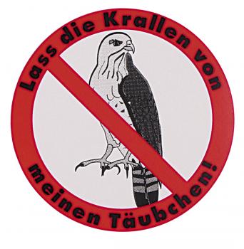 Auto-Aufkleber - lass die Krallen von meinem Täubchen - Taube - Gr. ca. 6 cm - TB758/1