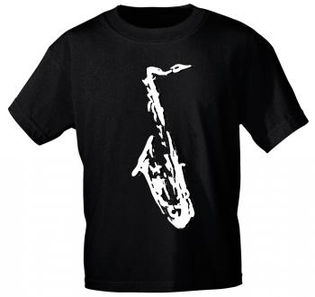 T-Shirt unisex mit Print - Saxophon -  von ROCK YOU MUSIC SHIRTS - 10390 schwarz - Gr. M