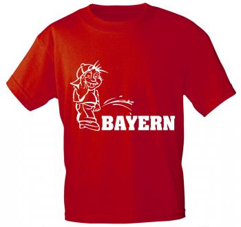T-Shirt mit Print - Pinkelmännchen Bayern - 09608 rot - Gr. S