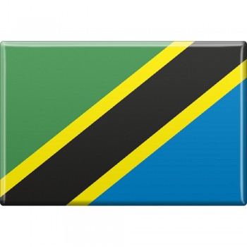 Kühlschrankmagnet - Länderflagge Tansania - Gr.ca. 8x5,5 cm - 37836 - Kühlschrankmagnet