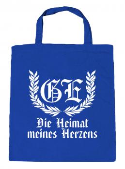 Baumwolltasche mit Print - GE Die Heimat meines Herzens - 12393 royalblau