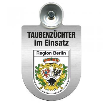 Einsatzschild Windschutzscheibe incl. Saugnapf - Taubenzüchter im Einsatz - 309385 Region Berlin