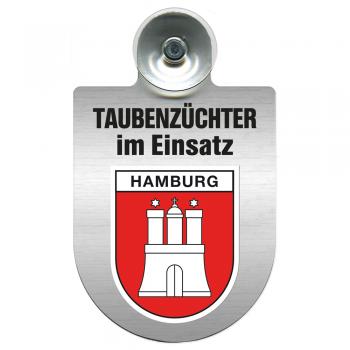 Einsatzschild Windschutzscheibe incl. Saugnapf - Taubenzüchter im Einsatz - 309385 Region Hamburg