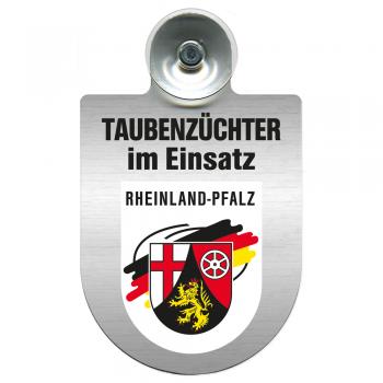 Einsatzschild Windschutzscheibe incl. Saugnapf - Taubenzüchter im Einsatz - 309385 Region Rheinland-Pfalz