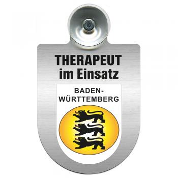 Einsatzschild Windschutzscheibe incl. Saugnapf - Therapeut im Einsatz - 309745 - Region Baden-Württemberg