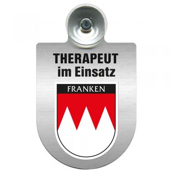 Einsatzschild Windschutzscheibe incl. Saugnapf - Therapeut im Einsatz - 309745 - Region Franken