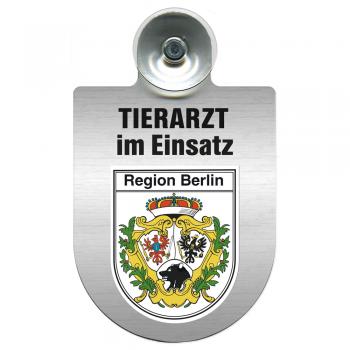 Einsatzschild Windschutzscheibe incl. Saugnapf - Tierarzt im Einsatz - 309390 Region Berlin
