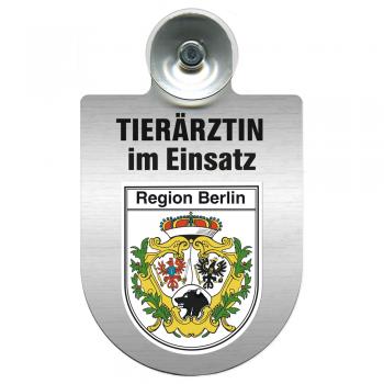 Einsatzschild für Windschutzscheibe incl. Saugnapf - Tierärztin im Einsatz - 309474-14 Region Berlin