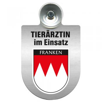 Einsatzschild für Windschutzscheibe incl. Saugnapf - Tierärztin im Einsatz - 309474-18 Region Franken